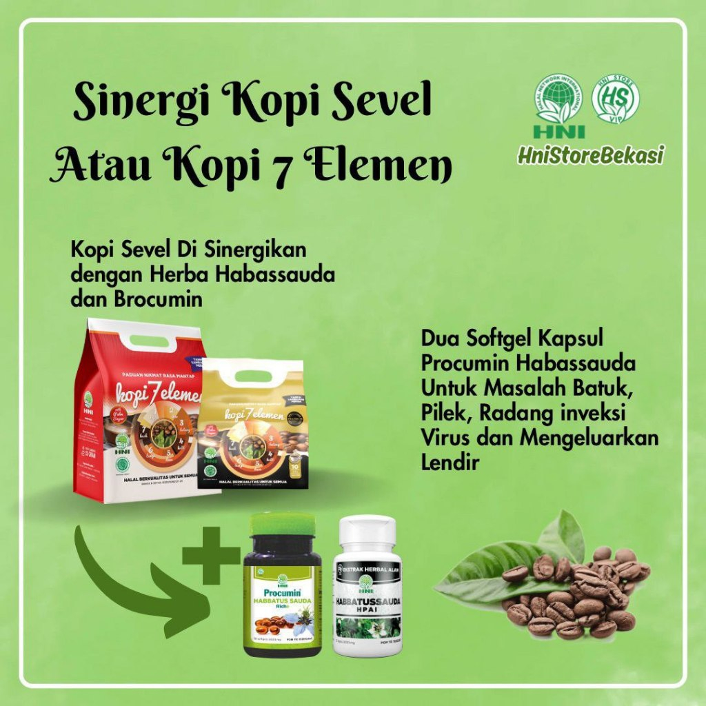 

Kopi Sevel Disinergikan dengan Herba Habassuada dan Brocumin