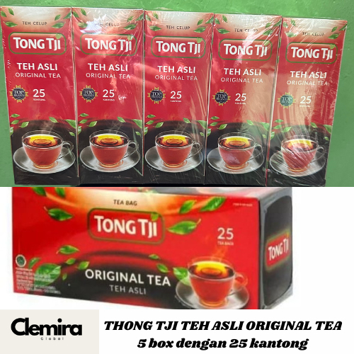 

THONG JI TEH ASLI ORIGINAL TEA 5 BOX DENGAN ISI 25 KANTONG PER BOX