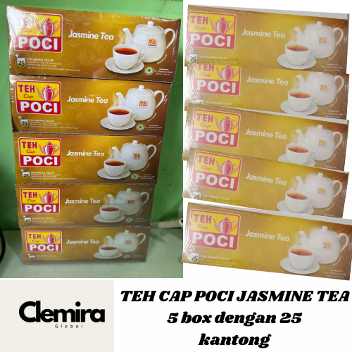 

TEH CAP POCI JASMINE TEA 5 BOX DENGAN ISI 25 KANTONG PER BOX