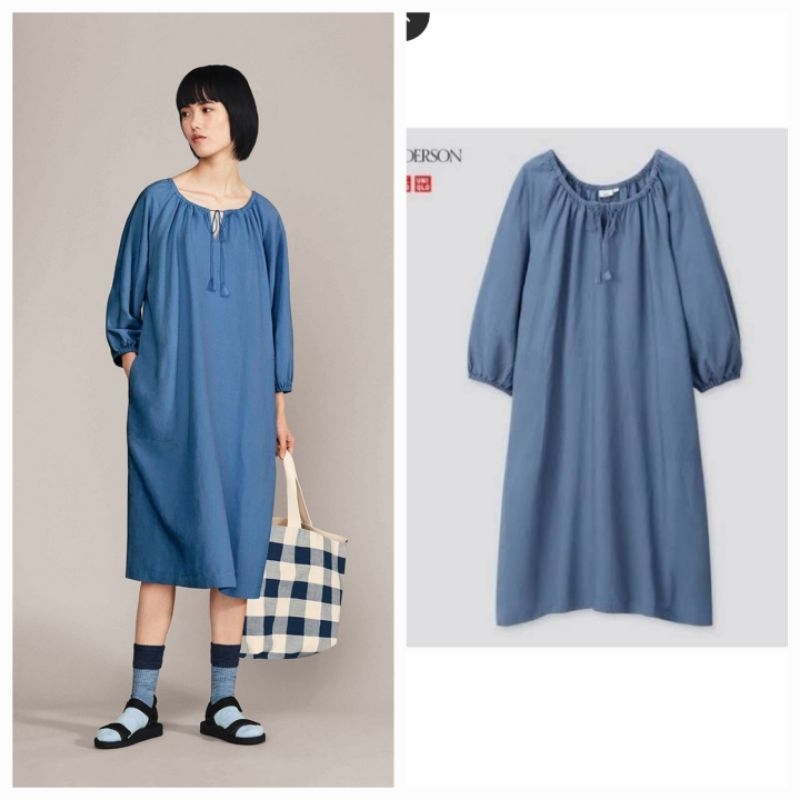 JW ANDERSON X UNIQLO linen blend dress
