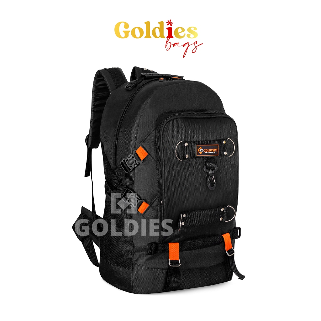 Goldvers Tas Ransel Pria Jumbo Backpack Pakaian Traveling Tas Mudik 50Litter Original Import