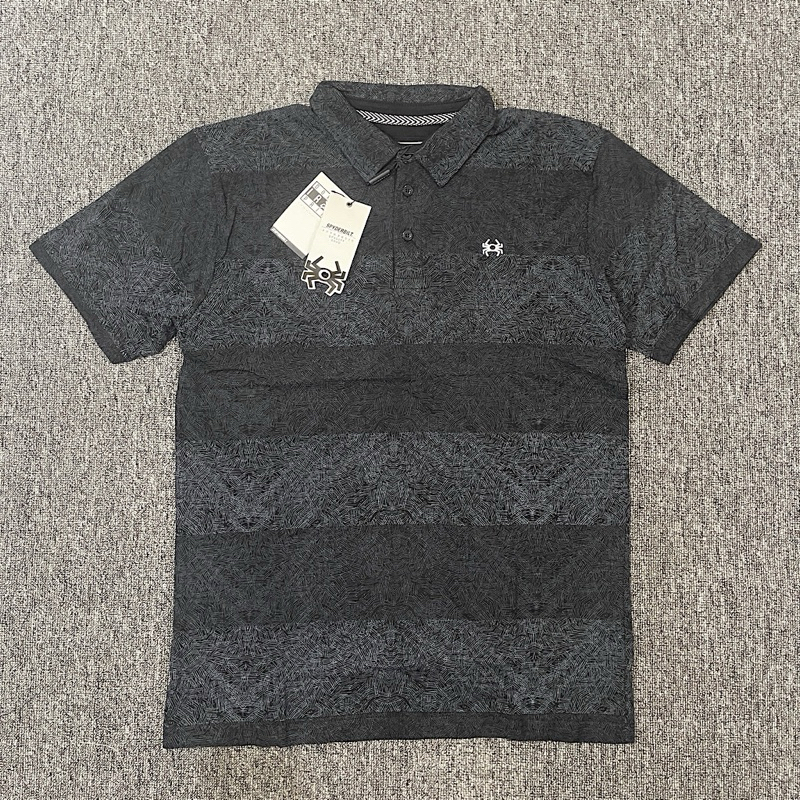 AMD 301 KAOS KERAH POLO SPYDERBILT PRIA HITAM KATUN PREMIUM LOGO BORDIR HIGH QUALITY