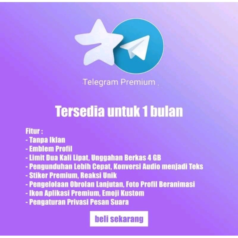 TELEGRAM PREMIUM | BERGARANSI