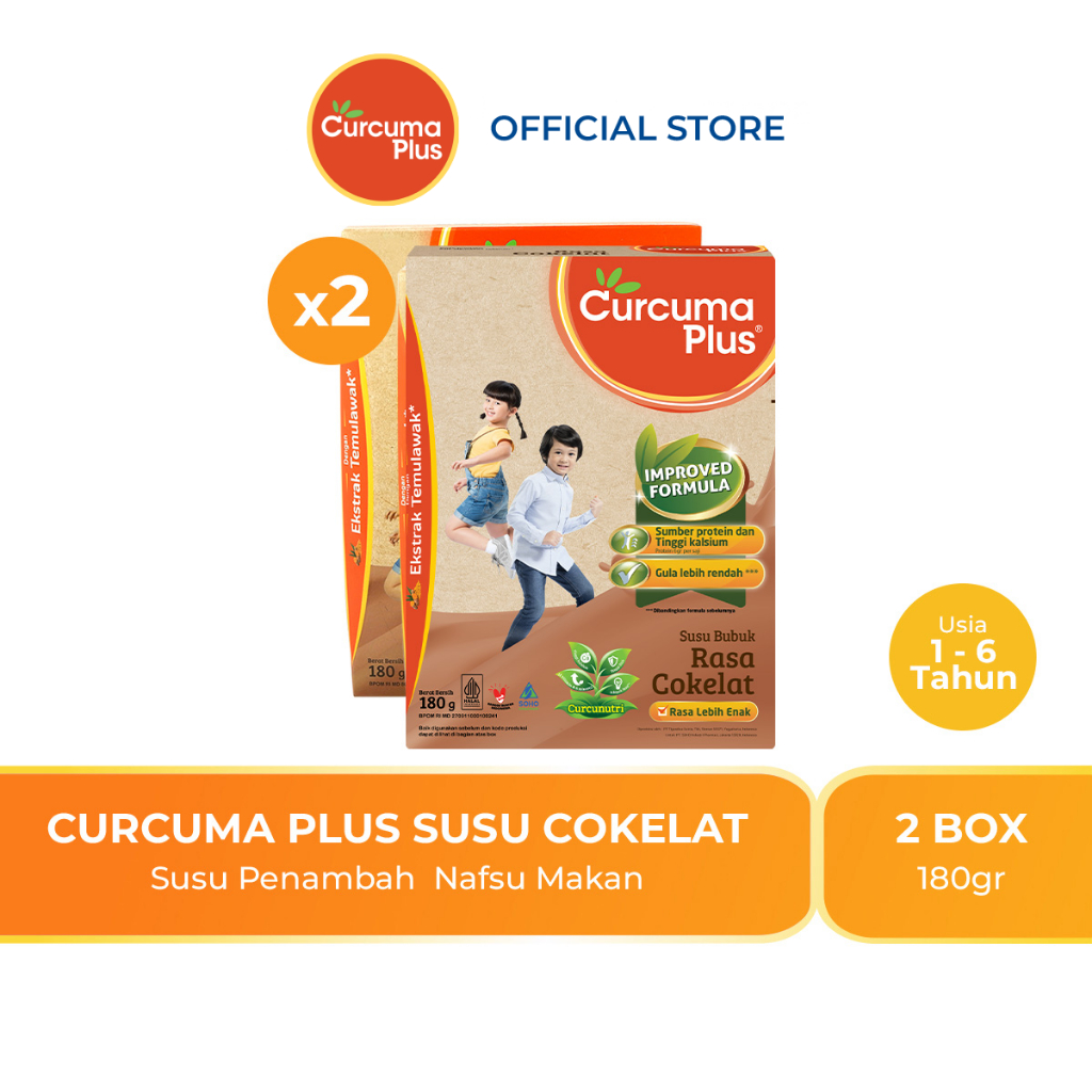 

Curcuma Plus Susu Bubuk Memperbaiki Nafsu Makan Ekstrak Temulawak Rasa Coklat 180gr [Paket isi 2]