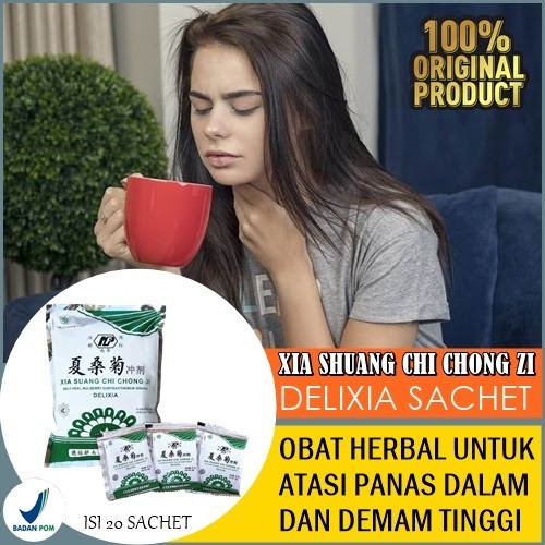Xia Suang Chi Chong Ji teh delixia sachet obat panas dalam dan demam cina herbal BPOM