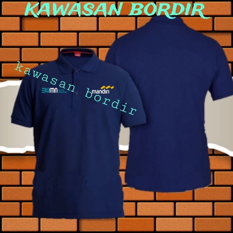 Terbaru polo shirt bank mandiri Livin kaos bank mandiri Livin seragam bank mandiri Livin baju bank m