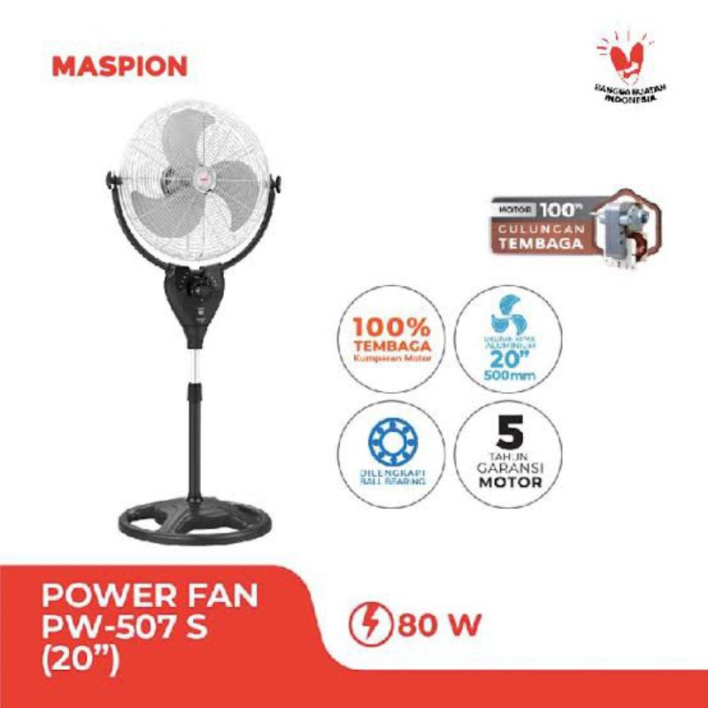 MASPION KIPAS ANGIN BERDIRI 20 INCH PW 507S