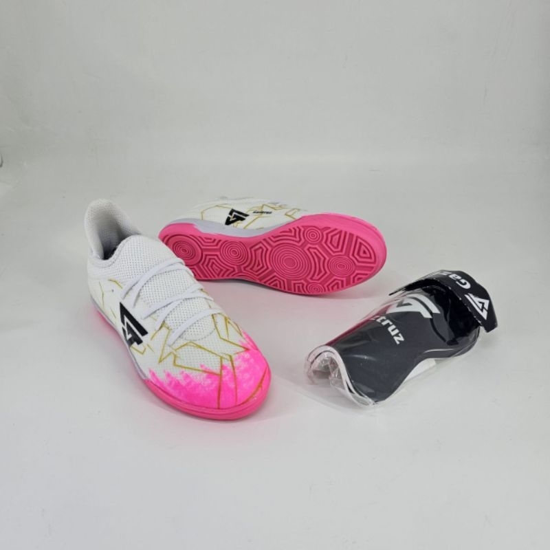 FUTSAL JUNIOR GAZTRUZ FENTURE  PUTIH PINK PRODUK LOKAL