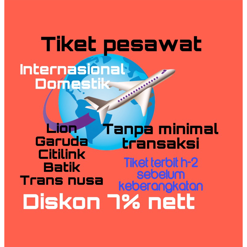 Tiket Pesawat Promo/ Diskon Tiket pesawat Real