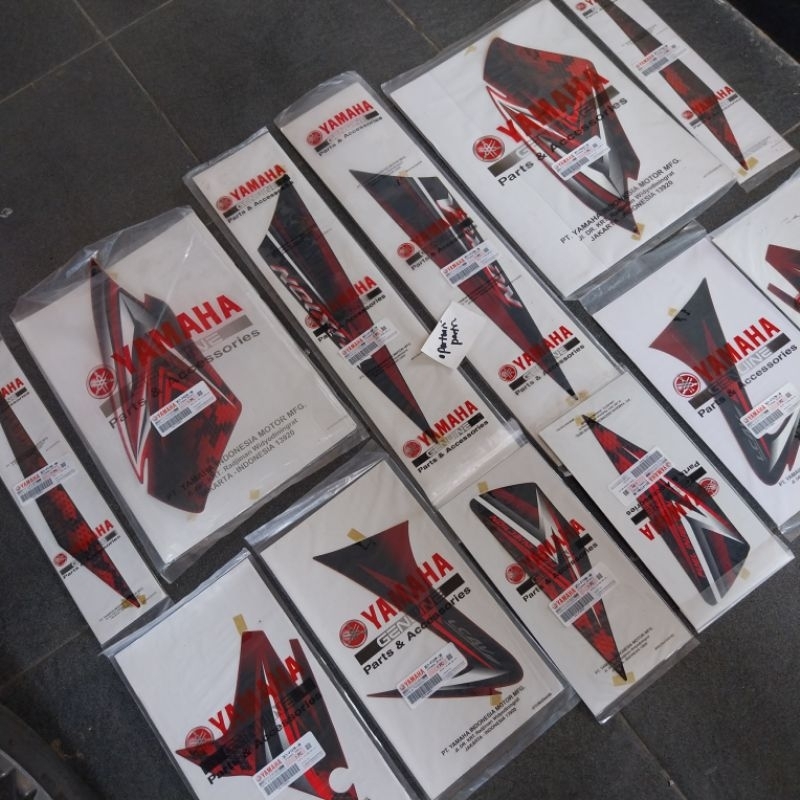 Strip striping lis grapik Fullset Vixion lama old merah maroon marun 2008