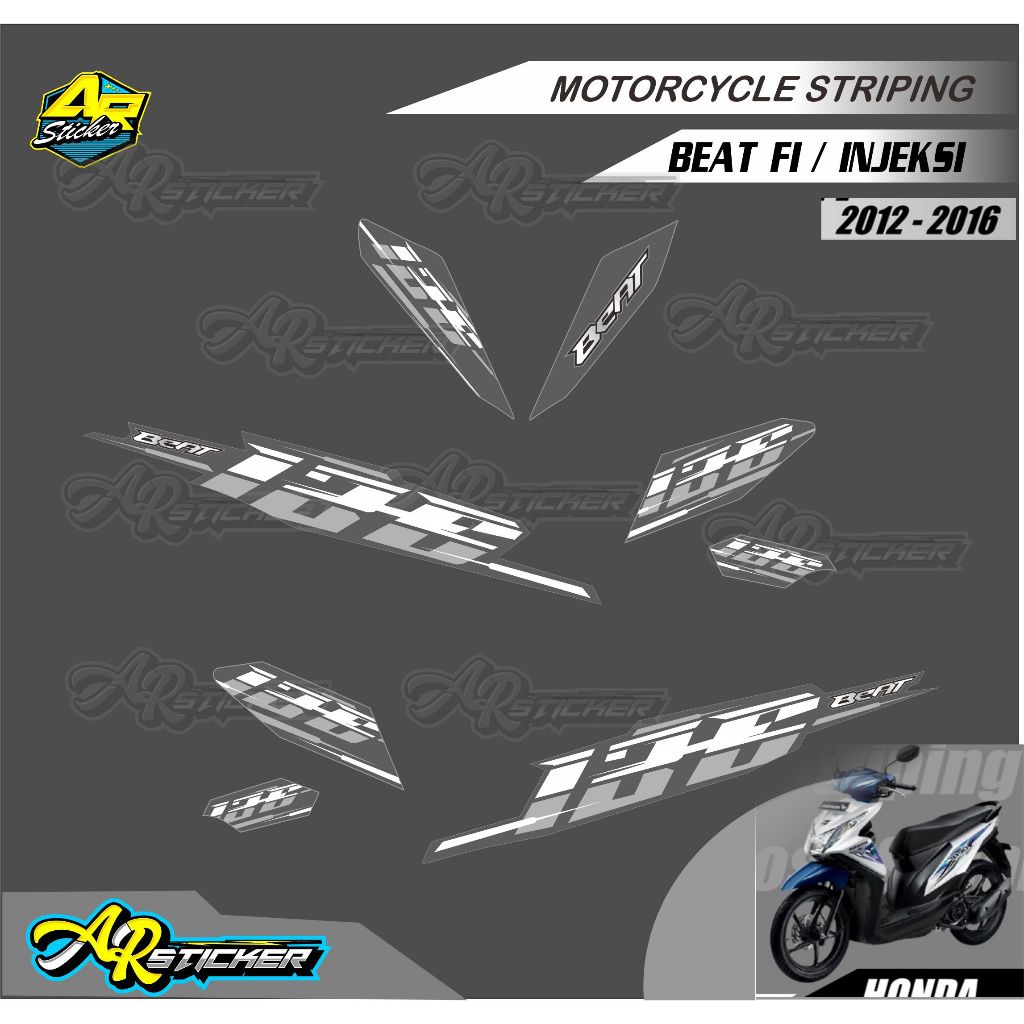 striping beat fi 135 Transparan / striping beat fi 135 / striping beat 135 / stiker beat fi / stripi