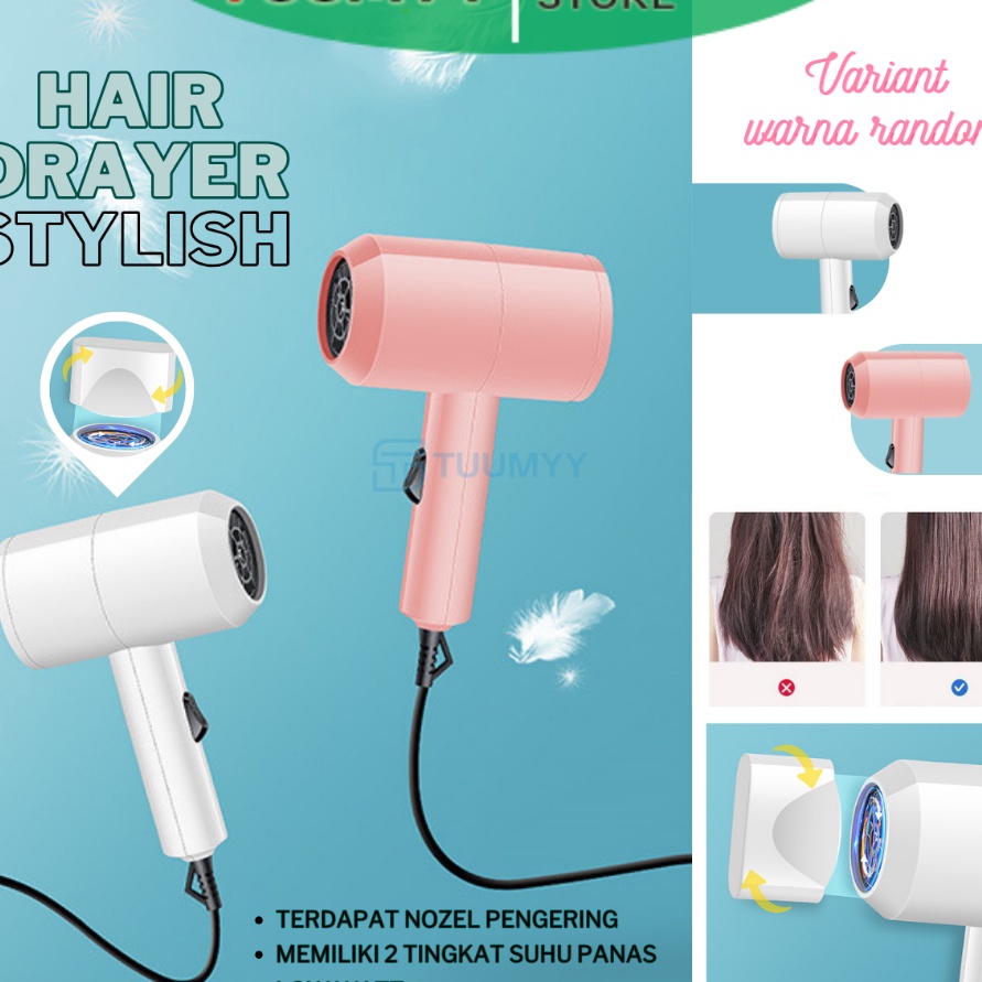 MEGA SALE TUUMYY Hairdryer Pengering Rambut Stylish Tuumyy TM6549