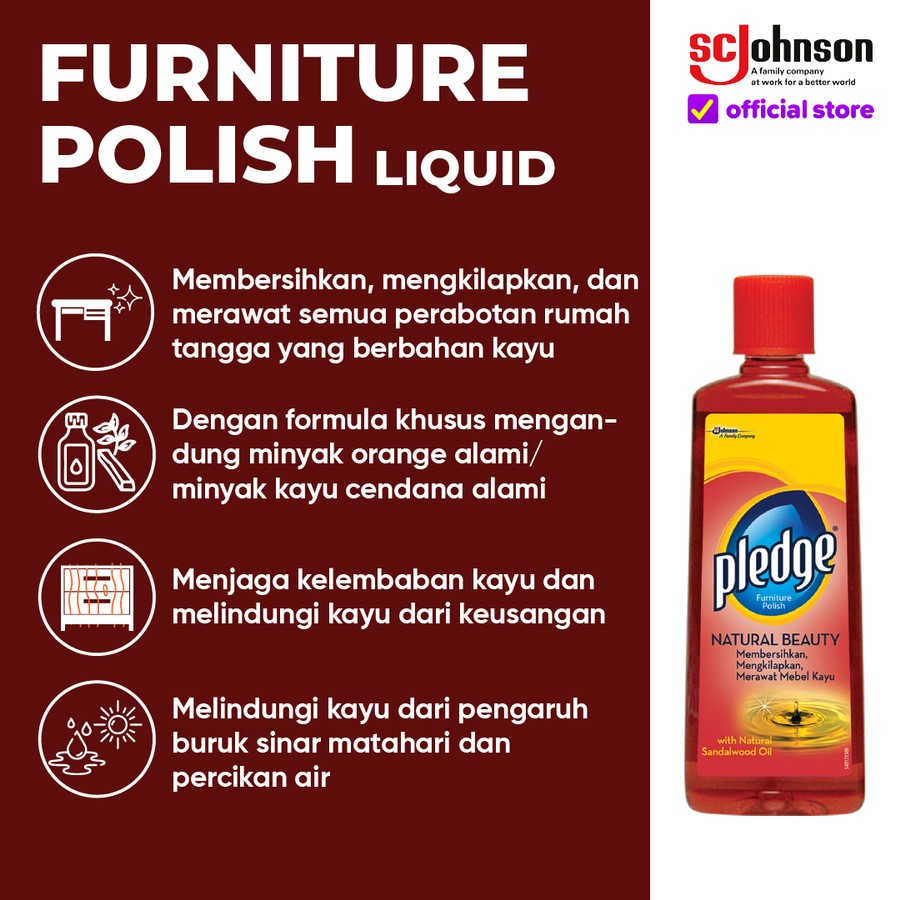 Pledge Furniture Polish Oil 170 ml Pembersih Pengkilap Furniture