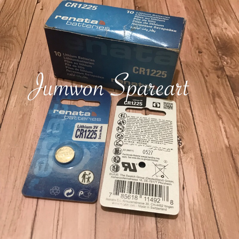 Baterai Renata CR1225 Original Lithium 3V Renata 1225 Original 3V