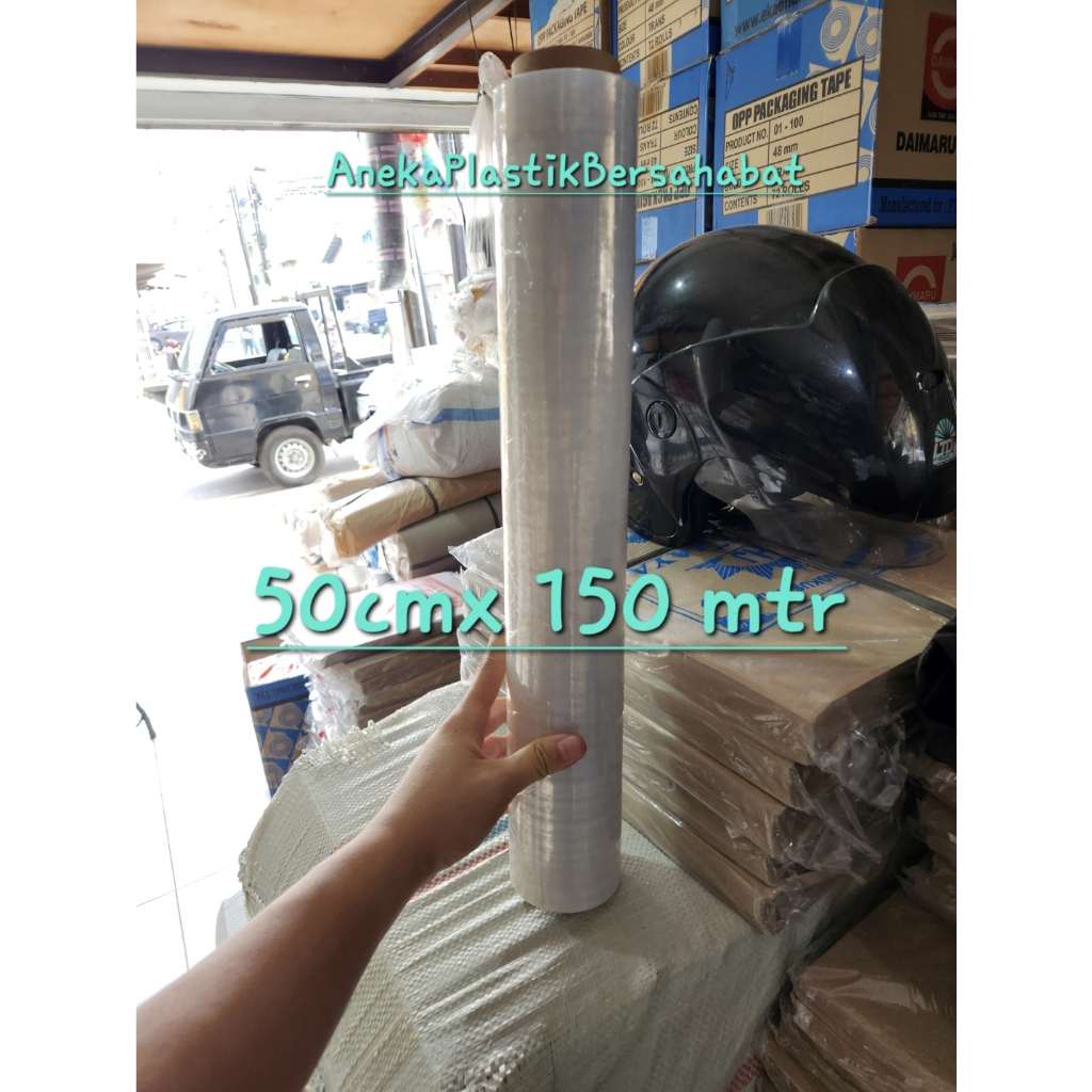 

stretch film 50cm x 150 METER x 17mic , plastik wrapping , plastik reping