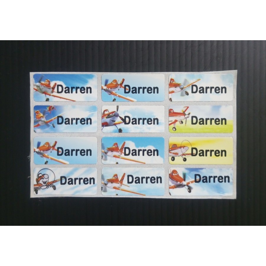 

Sticker / Label Nama Waterproof - Planes