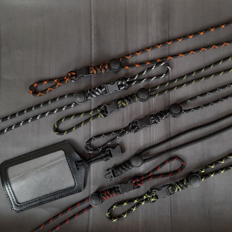 

KODE U88U Lanyard paracord tactical Gantungan Id Card kalung Name tag lanyard prusik lanyard printing