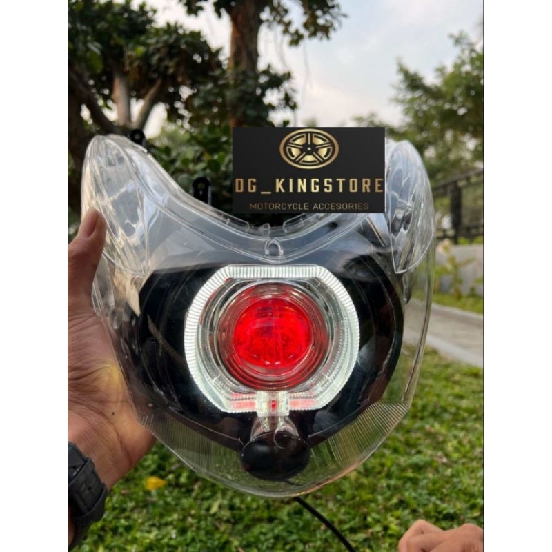 REFLEKTOR LAMPU DEPAN MIO SOUL KARBU BILED LED