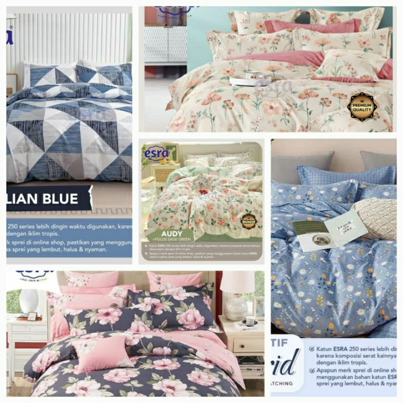Kain bahan sprei merk Esra