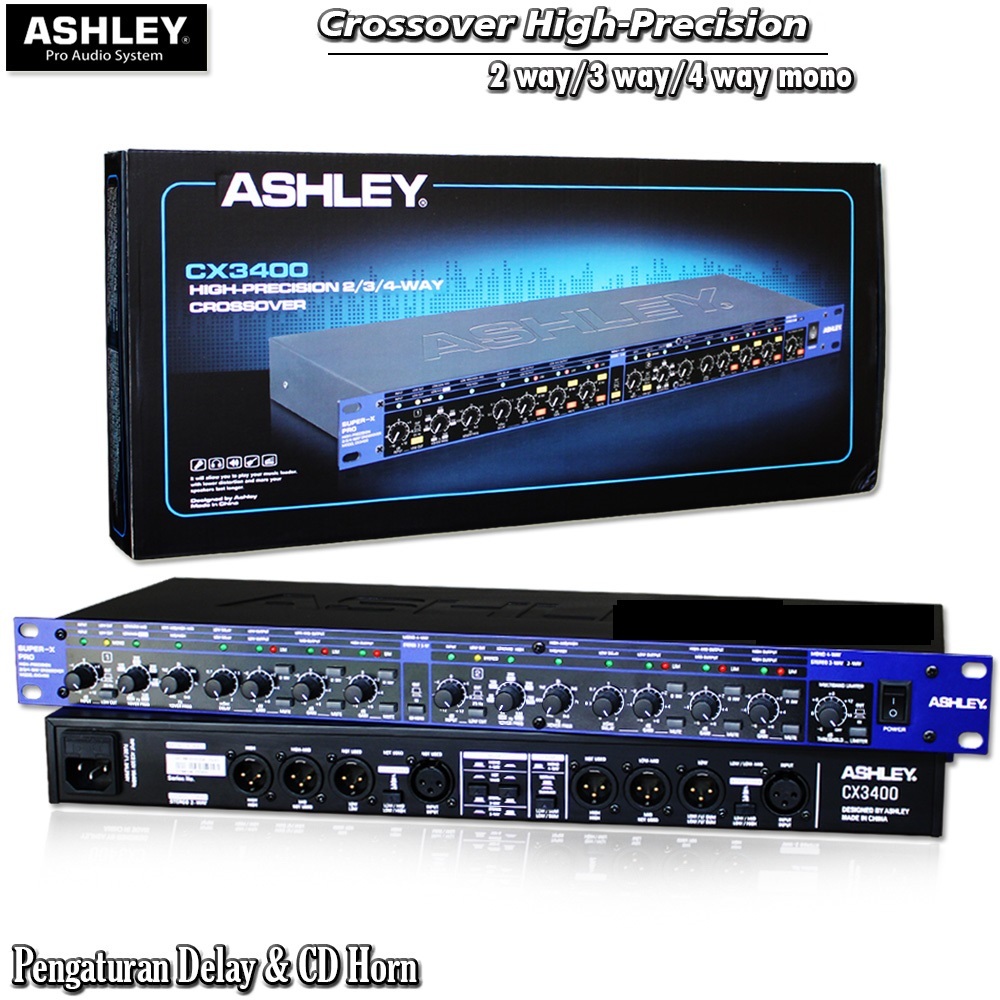 ASHLEY Crossover Ashley CX3400 With Limiters Original Crossover Ashley CX 3400 Super X Pro Asli