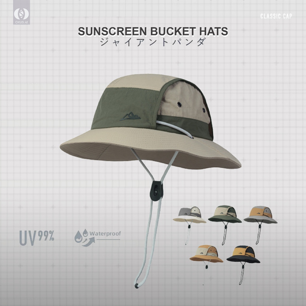TOPI FISHERMAN / BUCKET HAT JAPAN STYLE HIKING CAMPING OUTDOOR ANTI UV OLAHRAGA PANTAI CAMPING