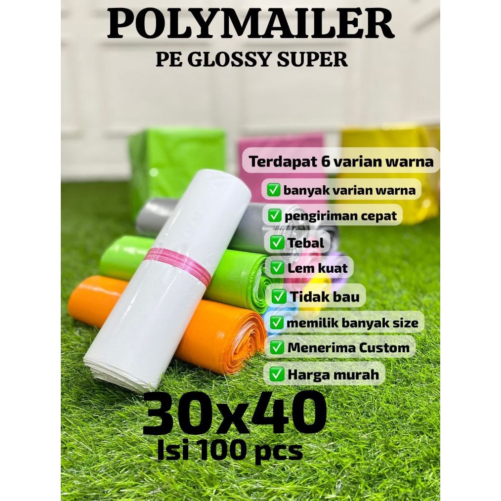 

KODE J53N PLASTIK POLYMAILER 3x4 WARNA PREMIUM isi 1 tebal 6 mc