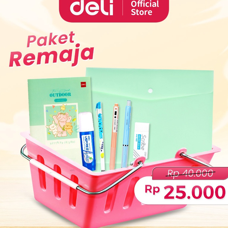 

KODE W93O Deli paket alat tulis remaja lengkap paket alat tulis anak sekolah lengkap murah meriah