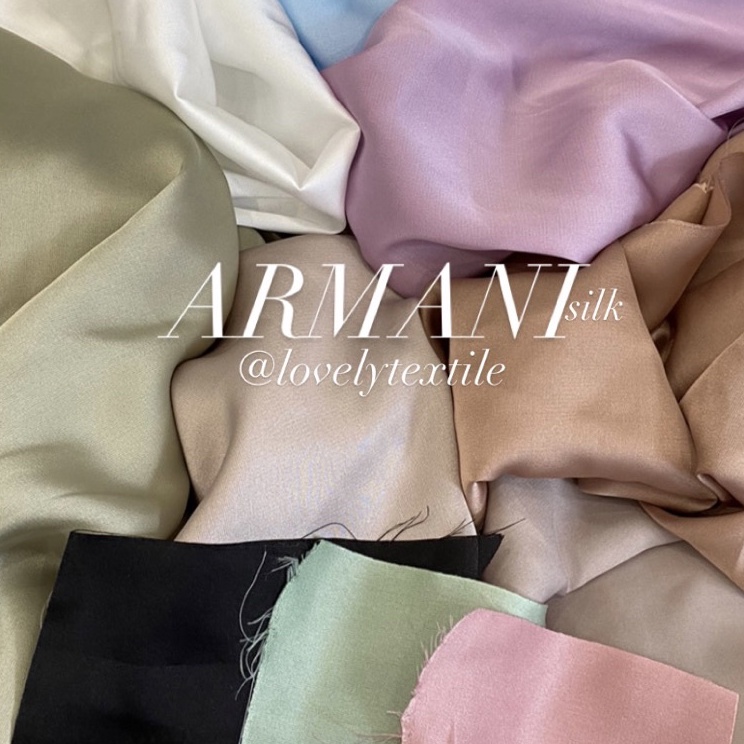 Free Bubble Wrap  Kain Armani Silk Premium Quality Armani Silk Polos 1 Silk Original
