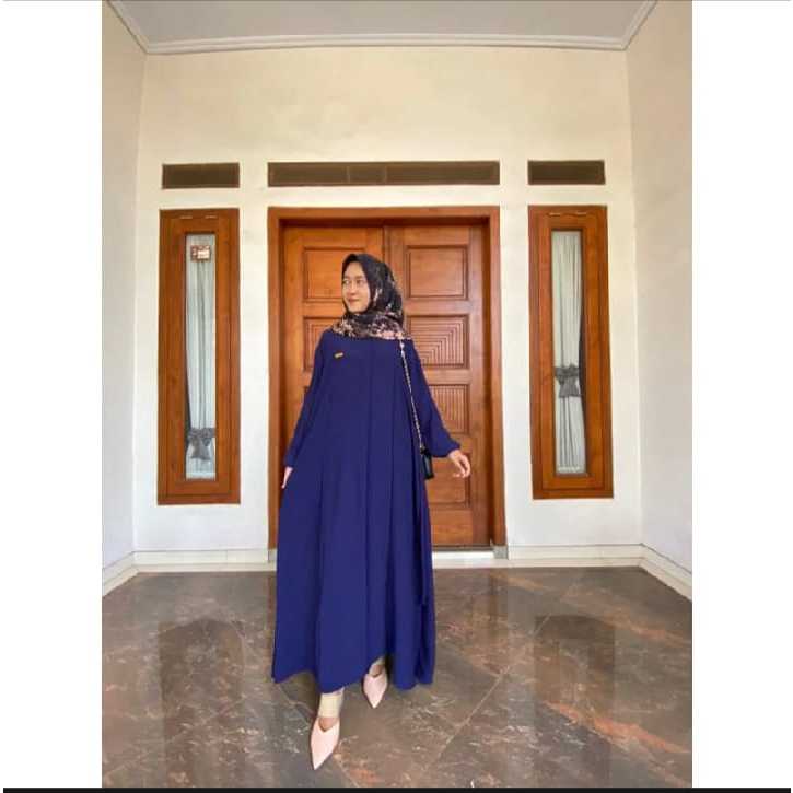 Gamis Aufa Dress gamis Polos Premium Busui Jumbo Size M - L - XL - XXL-4