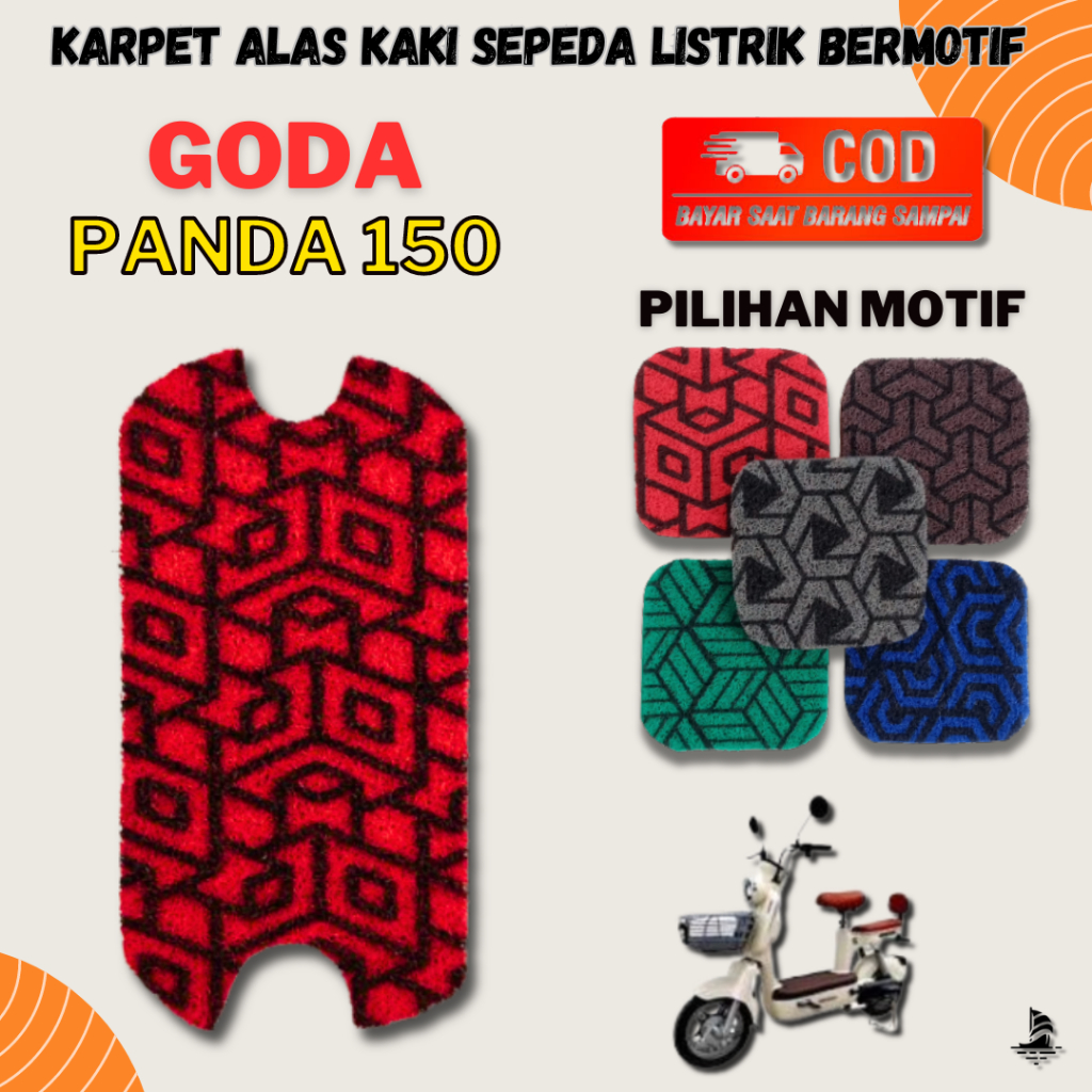 Karpet Sepeda Listrik GODA PANDA 150 Mie Bihun Serabut - MOTIF SPESIAL