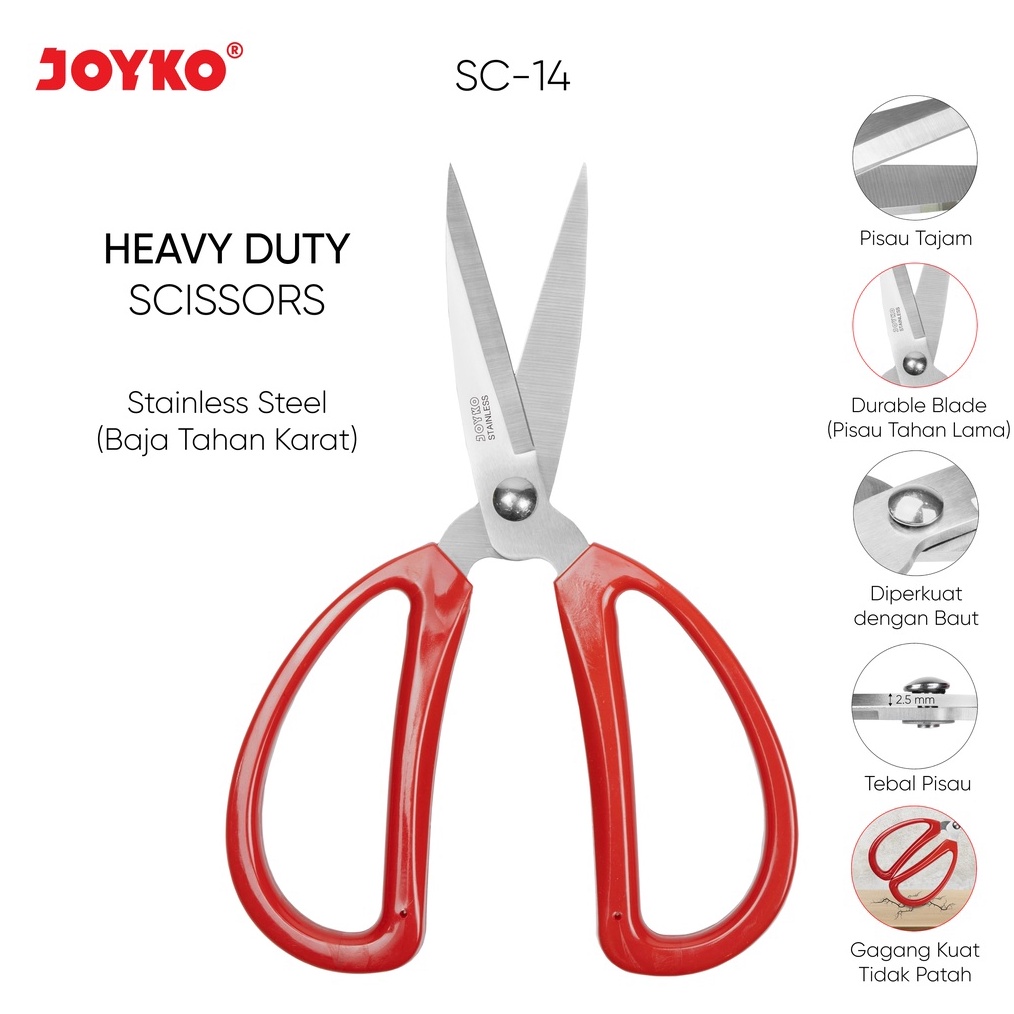 

KODE L63F Gunting Scissors Joyko SC14