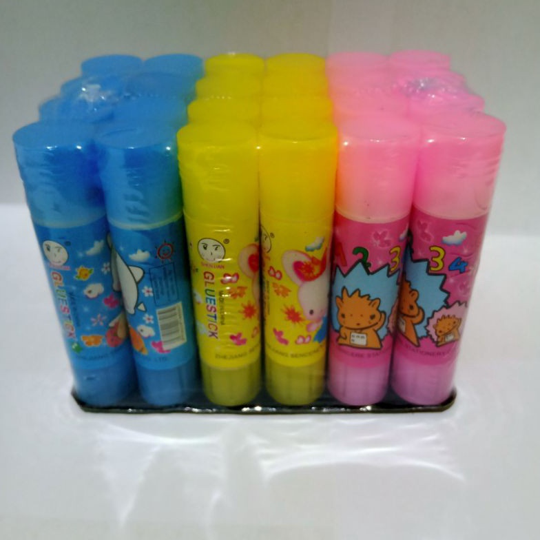

KODE S29G AzkaNiam SATU PACK 24 PCS x 1 Gram Glue Stick Lem Stik Murah Karakter Animasi Kecil 1Gram
