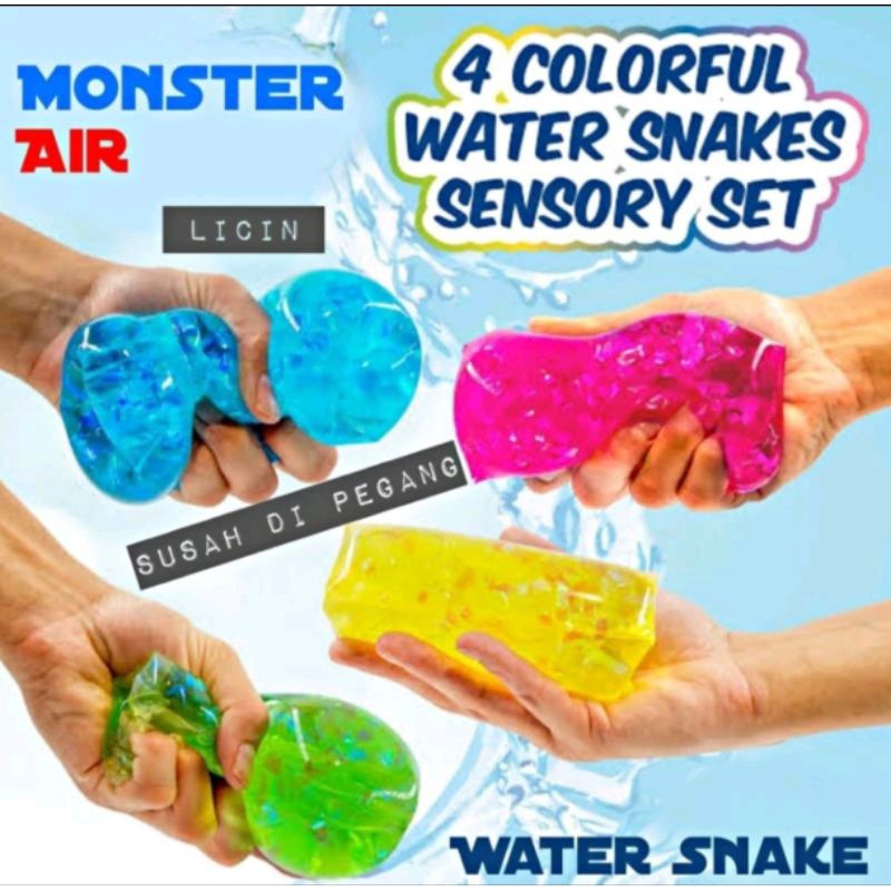 MONSTER JELLY / WATER SNAKE TOYS MAINAN ANAK JELLY MONSTER AIR SQUISHY SLIME