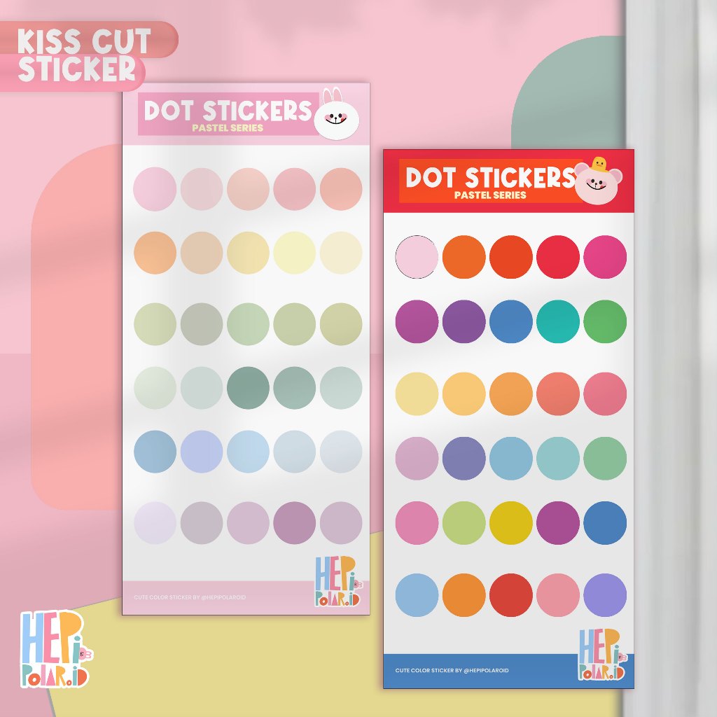 

STIKER DOT/BULAT COLOR PALETTE SCRAPBOOK DIY Tumblr Cute