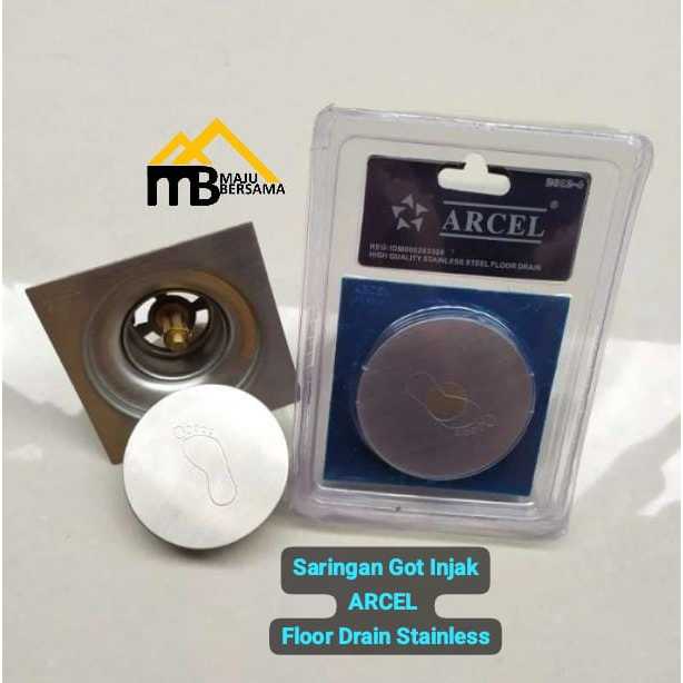 Saringan Got Injak BONUCCI Floor Drain - Stainless Kamar Mandi Tekan