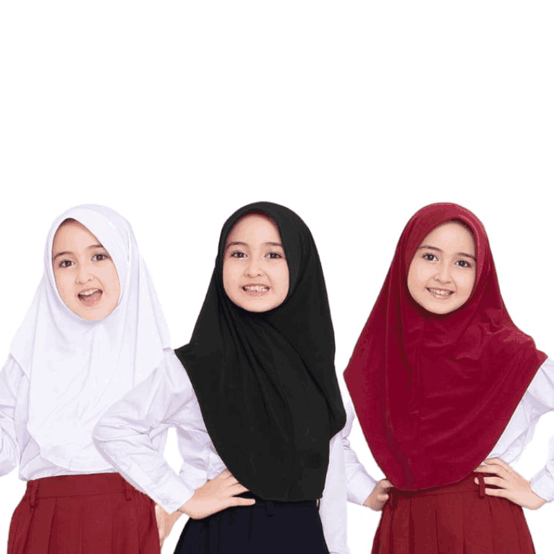 𝗪𝗶𝗻𝗱𝗮 𝗣𝗿𝗮𝗱𝗶𝘁𝗮 Jilbab Instan Anak Perempuan Kerudung Bergo Hamidah Jersey Anak Sekolah Polos Termurah