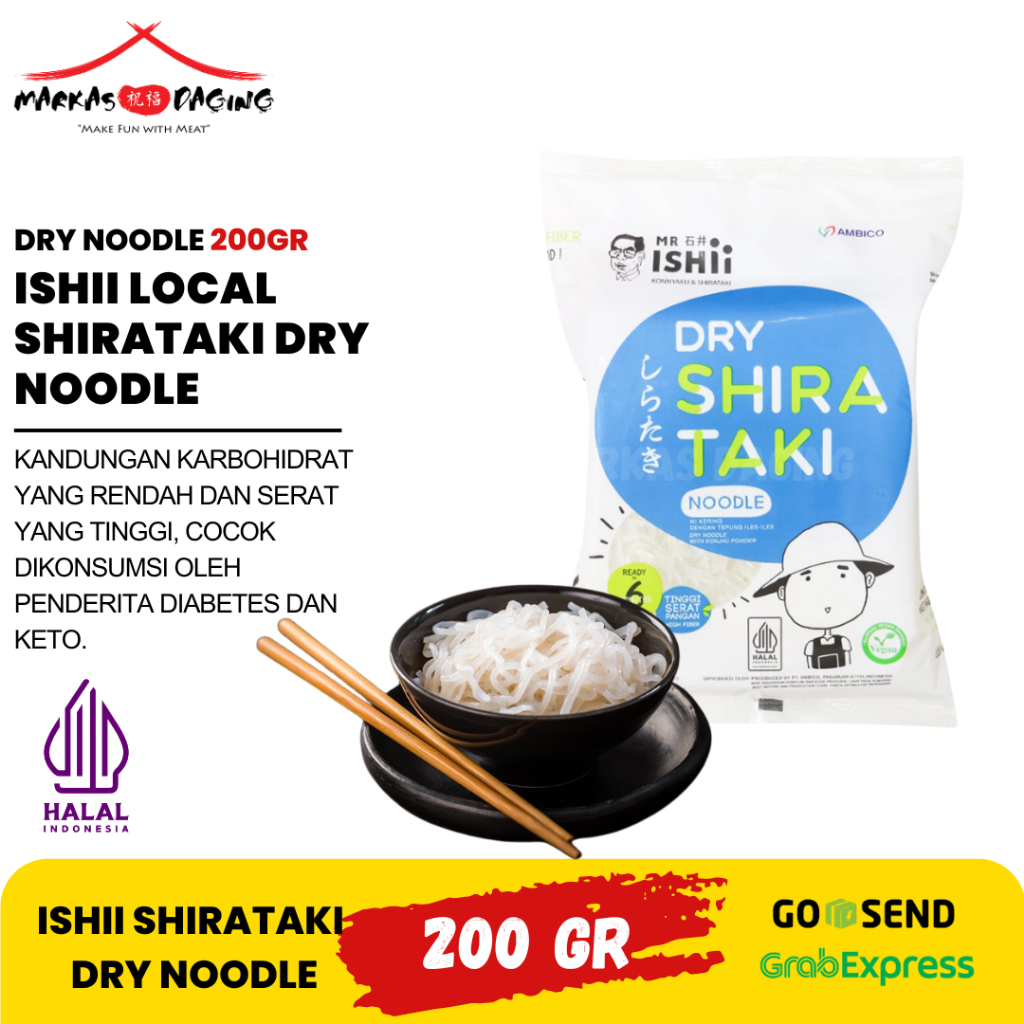 

Mie Shirataki Kering Dry Shirataki Noodle 250 gr