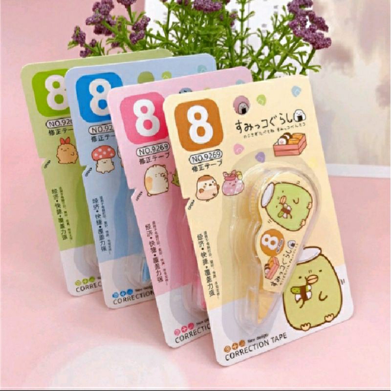 

Correction tape students stationary school supplier 8M multiple color tipe-x karakter lucu penghapus