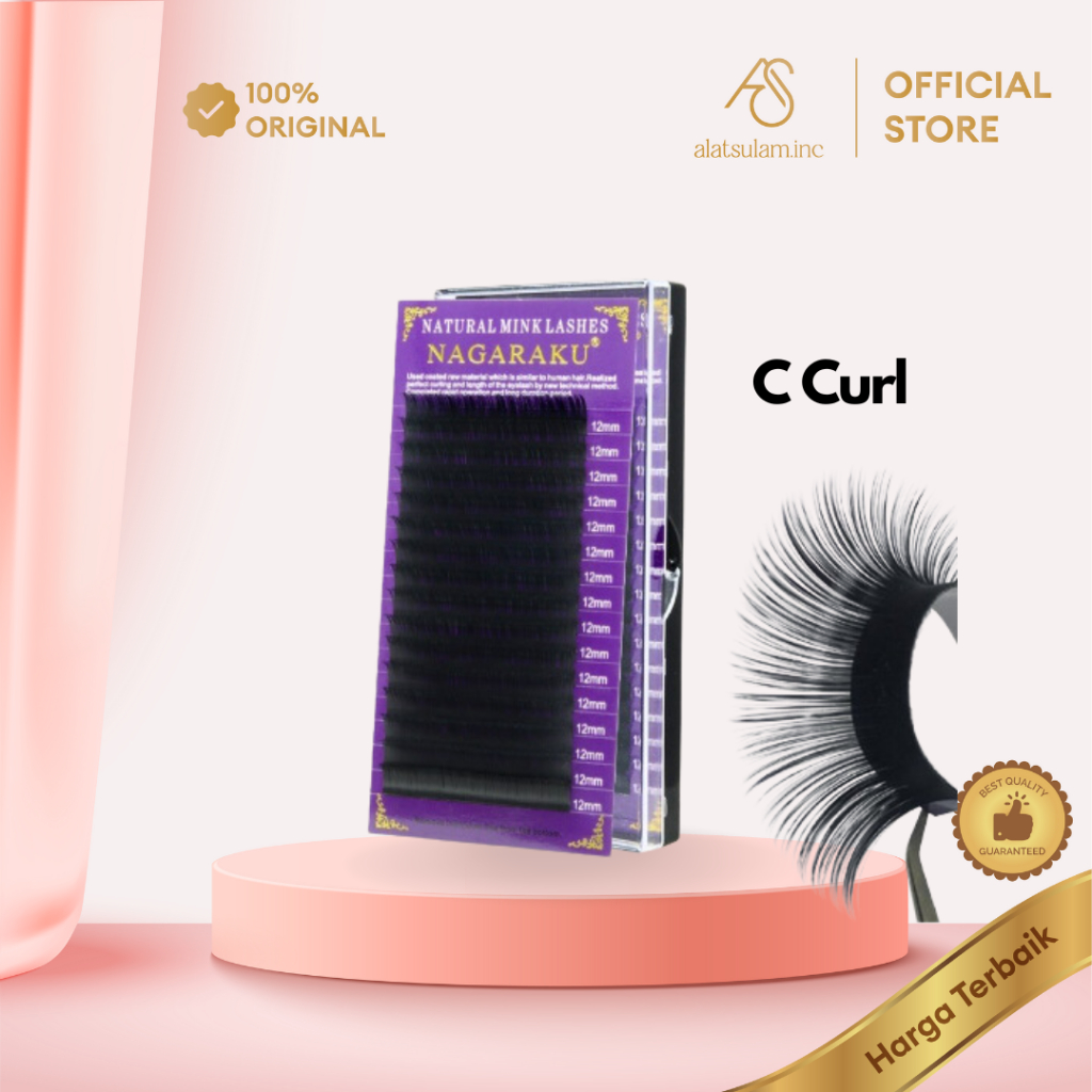 Nagaraku false eyelashes C curl C0.05/C0.07/C0.10/C0.15/C0.20 tanam bulu mata palsu