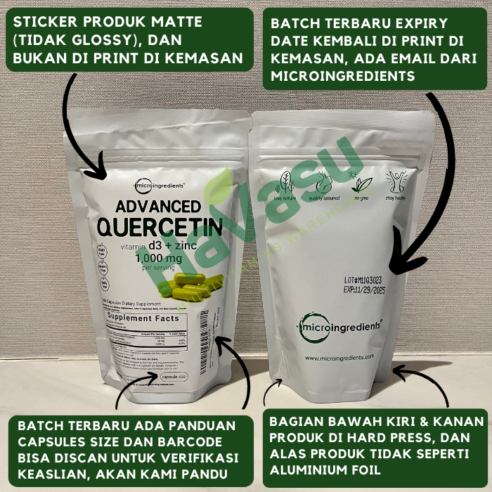 Microingredients Micro Ingredients Zinc Quercetin Vitamin C Complex / Advanced Quercetin Zinc