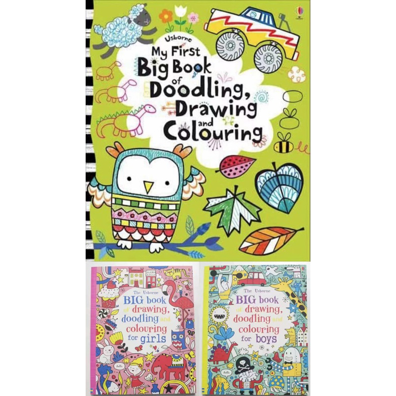 

Kidnedu Buku Anak Doodling, Drawing and Coloring Book / Buku Mewarnai Anak JunDW