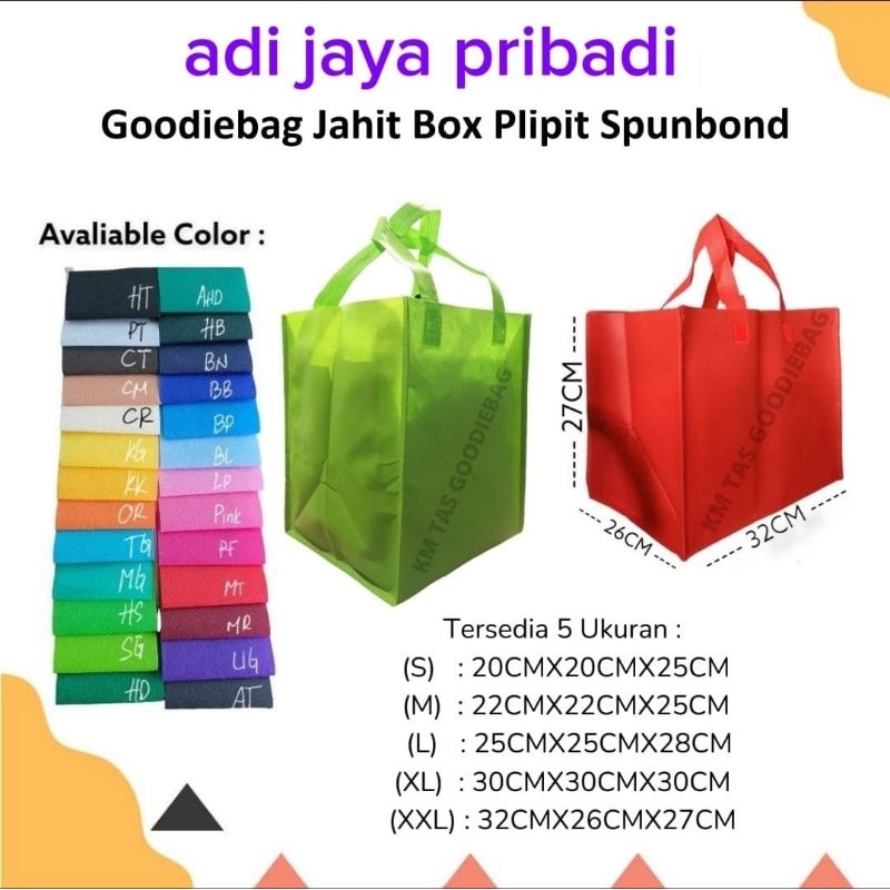 

goodiebag jahit box plipit spounbond