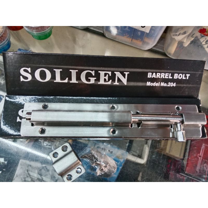 Grendel Soligen grendel stainless pintu 8" inchi SOLIGEN