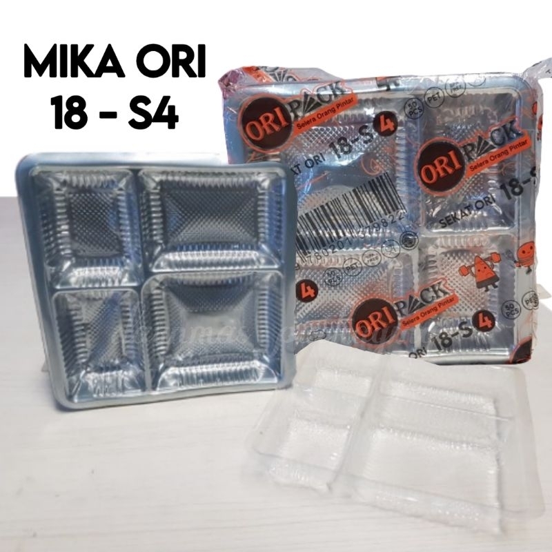 Promo MIka Plastik Sekat 4 Plastik MIKA ORI 18-S4 [50pcs]