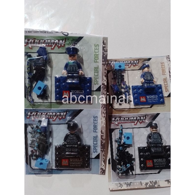 4 PCS ROBOMAN TENTARA SWAT