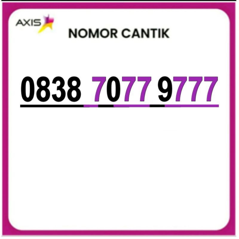 kartu axis - nomor cantik axis 4g 7777 777
