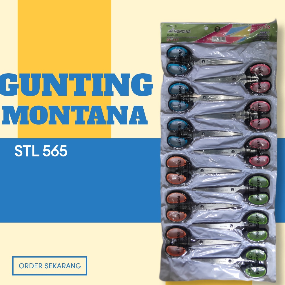 

KODE E98G Gunting Montana STL 565 Gunting Sedang Rentengan