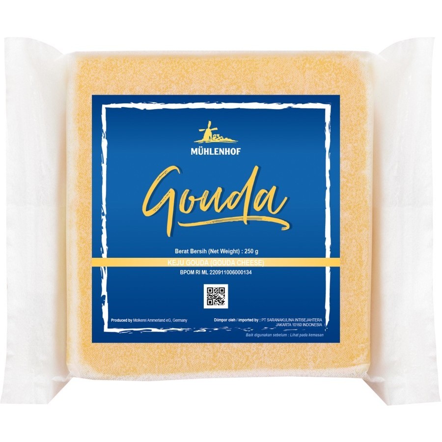 

Gouda Cheese Keju Gouda 250gr Muhlenhof GERMANY