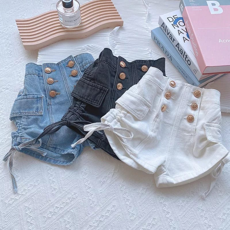 Celana hotpant kancing anak umur 1-12 Tahun - Celana hotpant jeans kancing anak fashion
