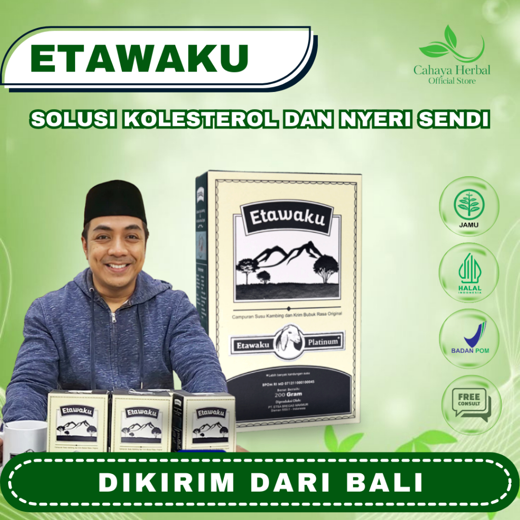 

ETAWAKU PLATINUM - Susu Kambing Etawa Murni No. 1 Terbaik di Indonesia 3X Lebih Ampuh Atasi Gangguan Pernapasan, Sesak Napas, Asma dan Menjaga Kesehatan Tulang dan Sendi, Mengatasi Nyeri Sendi, Asam Urat, Rematik 100% Original 200 gram, Halal BPOM